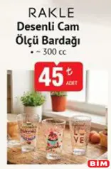 RAKLE DESENLİ CAM ÖLÇÜ BARDAĞI 300 CC fiyat ve kampanya bilgisi